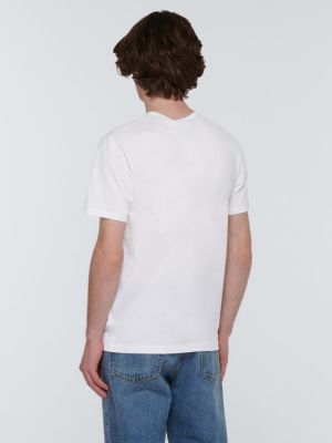 Camiseta de algodón Sunspel blanco