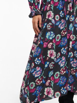 Květinové hedvábné midi šaty Isabel Marant