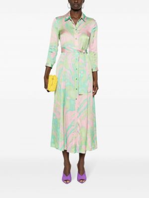 Sukienka koktajlowa z nadrukiem w abstrakcyjne wzory Pinko