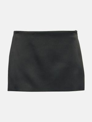 Mini falda de crepé Khaite negro
