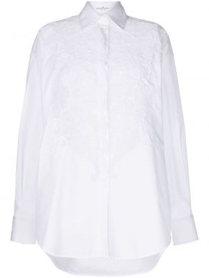 Camicia di cotone di pizzo Ermanno Scervino bianco