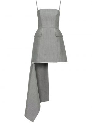 Drapované asymetrické šaty Alexander Mcqueen šedé
