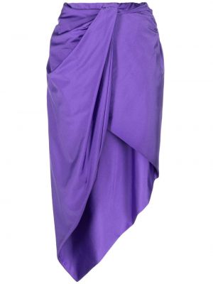 Fustă asimetrică drapată Maje violet