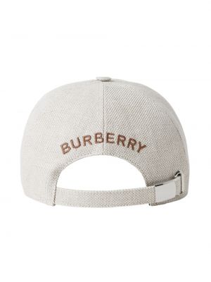 Lniana czapka z daszkiem bawełniana Burberry