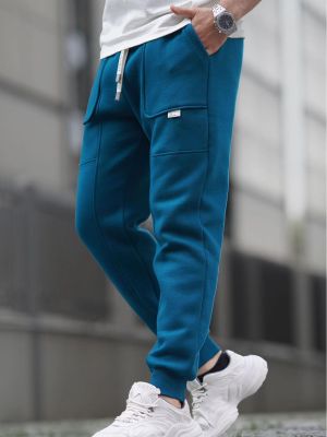 Карго панталони с джобове Madmext синьо