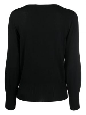 Bavlněný hedvábný svetr Zanone černý