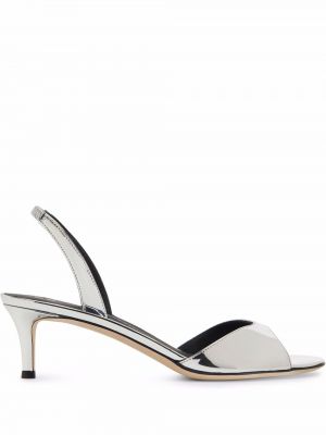 Stříbrné sandály Giuseppe Zanotti