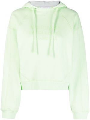 Pamučna hoodie s kapuljačom Patrizia Pepe zelena