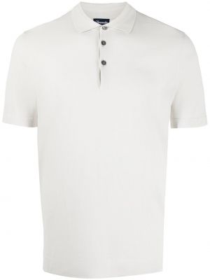 Памучна поло тениска Drumohr бяло