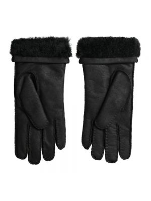 Rękawiczki z futerkiem Dolce And Gabbana czarne