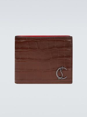 Usnjena denarnica Christian Louboutin rjava