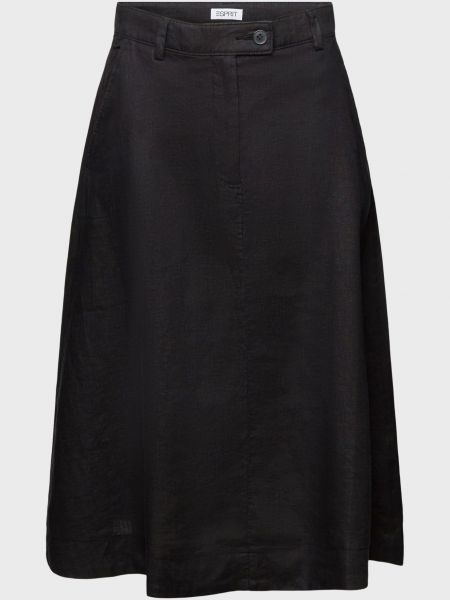 Льняная юбка Esprit черная