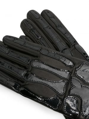 Rękawiczki skórzane Agnelle czarne