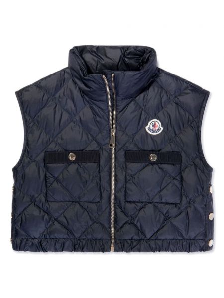 Tikattu liivi tytöille Moncler Enfant sininen