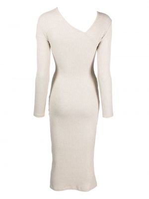 Sukienka midi asymetryczna Merci biała