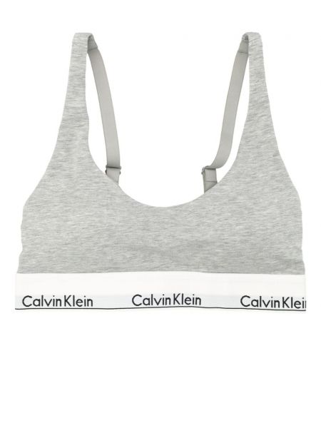 Pamuklu sutyen Calvin Klein gri