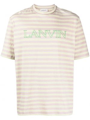 T-shirt brodé Lanvin marron