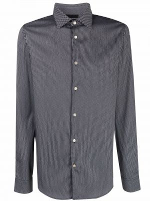 Camisa con estampado geométrico Emporio Armani negro