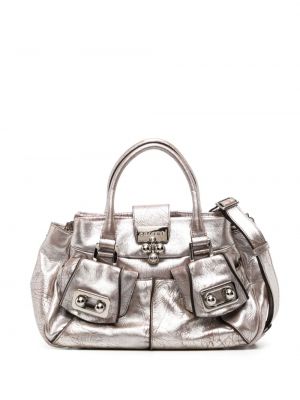 Kožená taška Céline Pre-owned stříbrná