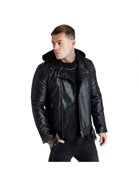 Мотоциклетная куртка с капюшоном Siksilk черная
