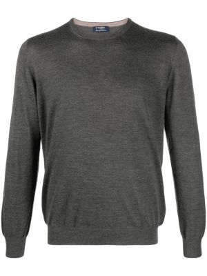 Кашмирен копринен пуловер Barba сиво