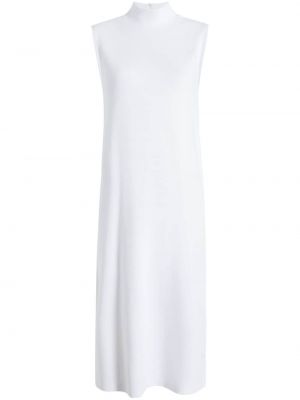 Βαμβακερή μίντι φόρεμα Another Tomorrow λευκό