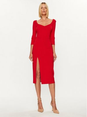 Slim fit priliehavé šaty Rinascimento červená