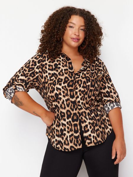 Košulja s printom s leopard uzorkom Trendyol