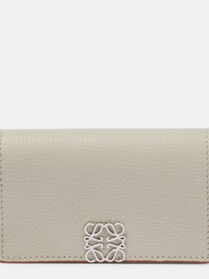 Kožená peňaženka Loewe sivá