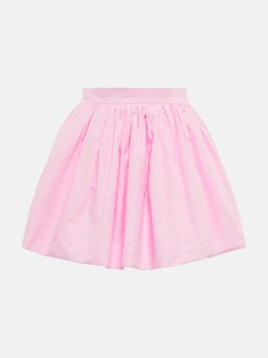Bavlněné mini sukně s vysokým pasem Patou růžové