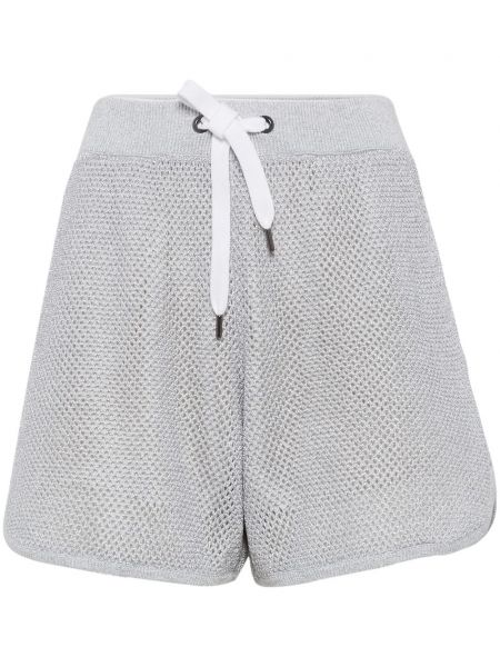 Shorts en tricot Brunello Cucinelli gris