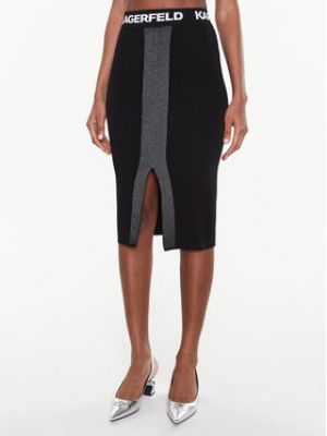 Slim fit mini sukně Karl Lagerfeld černé