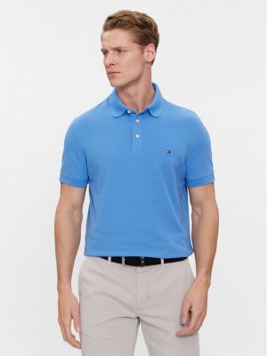 Polo marškinėliai slim fit Tommy Hilfiger mėlyna