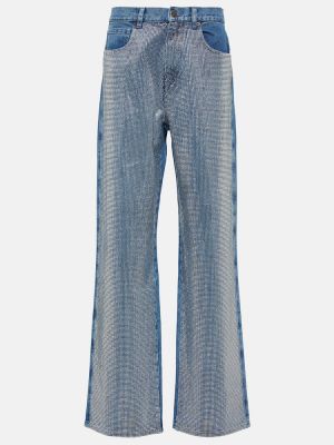 Laia lõikega kõrge vöökohaga teksapüksid Giuseppe Di Morabito sinine
