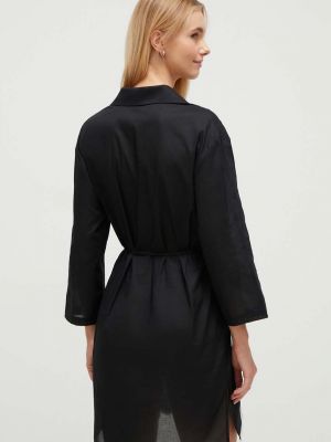 Pamučna haljina Karl Lagerfeld crna
