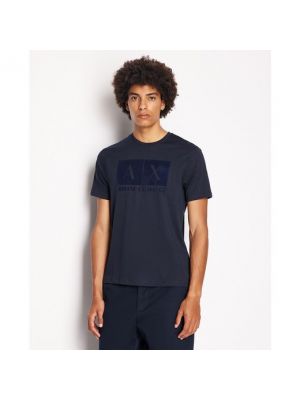 Camiseta de terciopelo‏‏‎ Armani Exchange azul