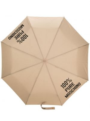 Parapluie avec imprimé slogan à imprimé Moschino