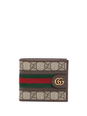 Kožená peněženka Gucci hnědá