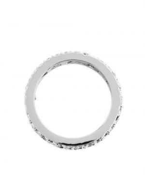 Pierścionek z kryształkami Marc Jacobs srebrny