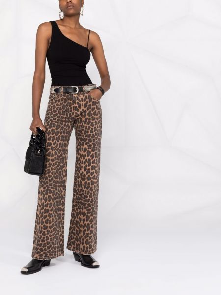 Pantalones con estampado leopardo P.a.r.o.s.h. marrón