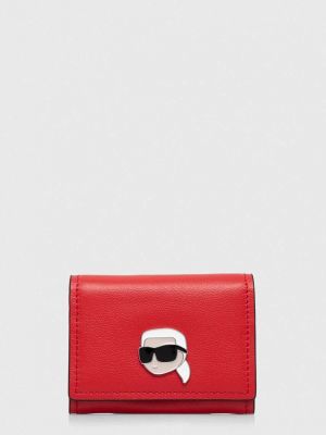Portfel skórzany Karl Lagerfeld czerwony
