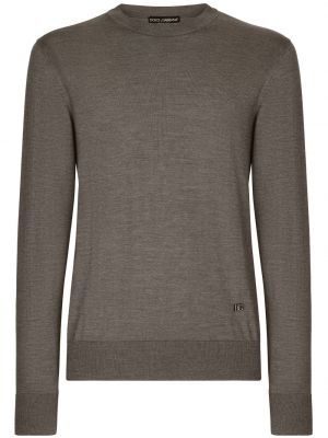 Seiden sweatshirt Dolce & Gabbana grau
