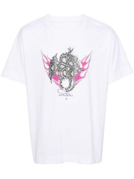 Kokvilnas t-krekls ar apdruku Givenchy balts