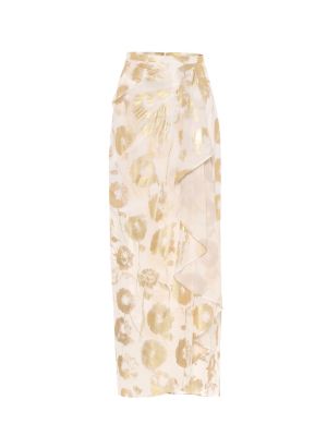 Kvetinová bavlnená dlhá sukňa Halpern