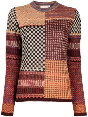 Плетен пуловер с принт Ulla Johnson