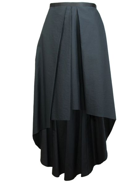 Асимметричная длинная юбка Brunello Cucinelli серая