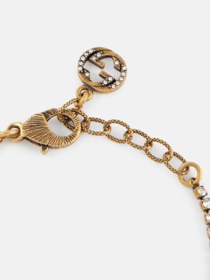 Kristály karkötő gyöngyökkel Gucci aranyszínű