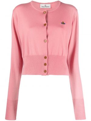Cardigan di lana Vivienne Westwood rosa