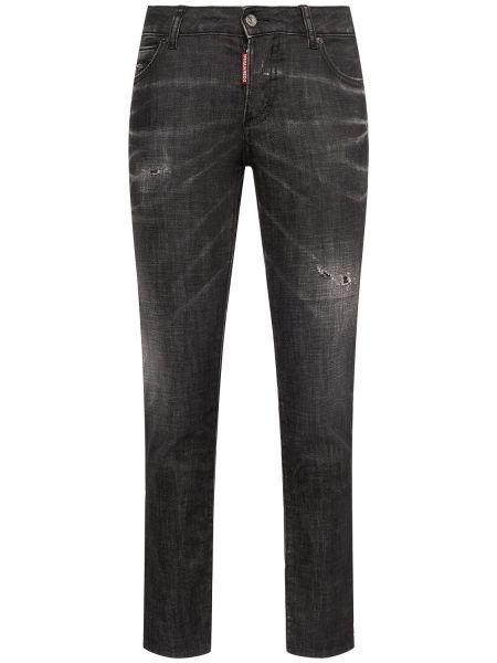 Skinny fit-jeans med låg midja Dsquared2 svart