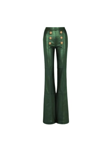 Spodnie relaxed fit Balmain zielone